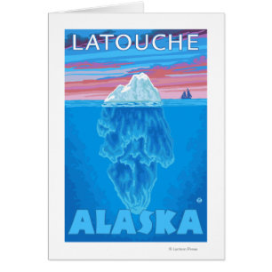 Cartão Secção transversal do iceberg - Latouche, Alaska