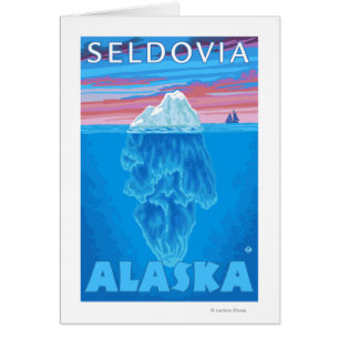 Cartão Secção transversal do iceberg - Seldovia, Alaska