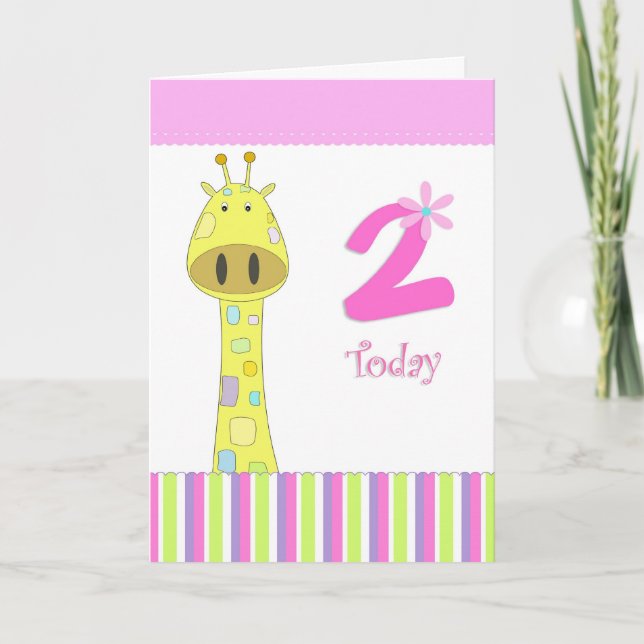 Cartão Second birthday girl card (Frente)