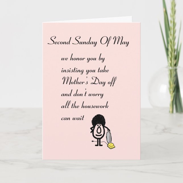 Cartão Second Sunday Of May (Frente)