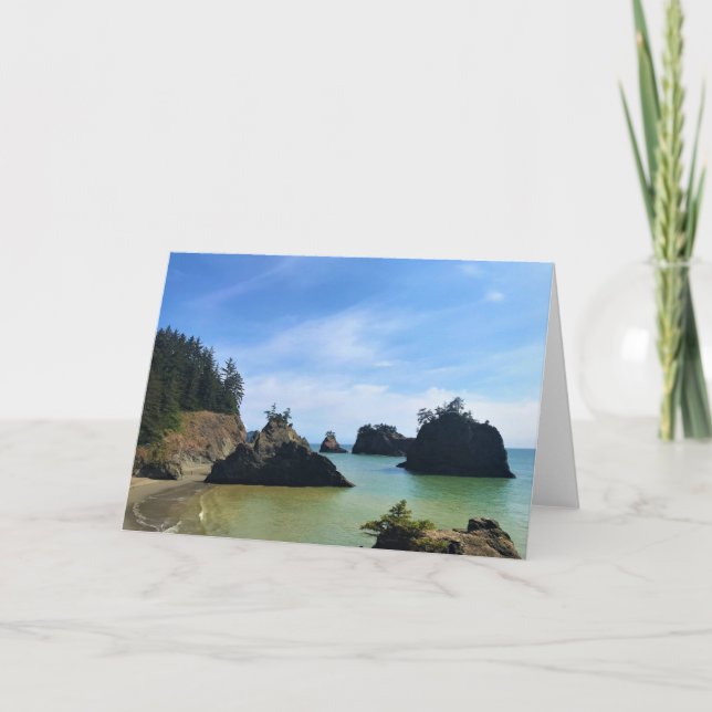 Cartão Secret Beach, Samuel H. Boardman, Oregon (Frente)