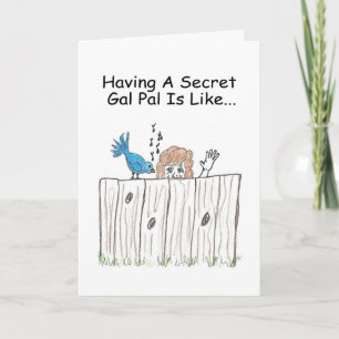 Cartão Secret Gal Pal Greeting Card
