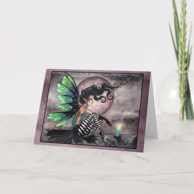 Cartão Secret Place Gothic Fairy Greeting Card (Frente)