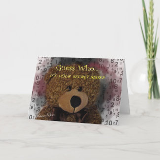 Cartão Secret Sister card- any occasion