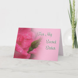 Cartão Secret Sister Rose Card-customize any occasion