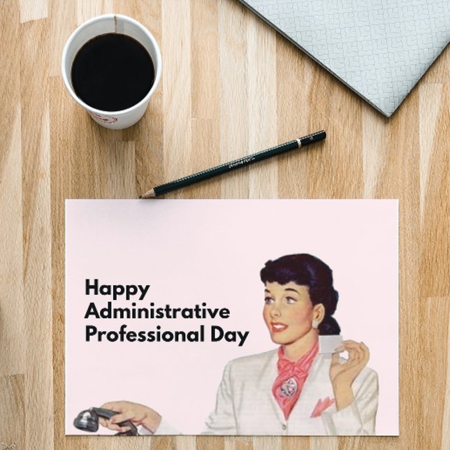 Cartão Secretário Retro (Criador carregado)