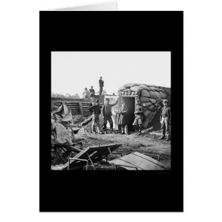 Cartão Sede à prova de bombas em Fort Burnham em 1864