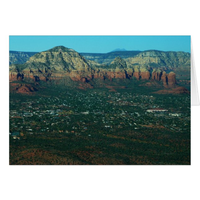 Cartão Sedona e Coffee Pot Rock vistos de cima (Frente Horizontal)