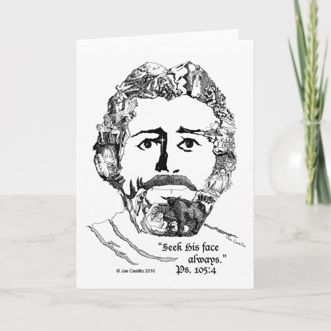 Cartão "Seek His Face Always" Ps. 105:4 (Frente)