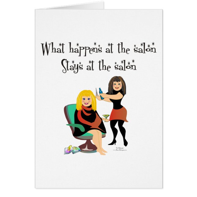 Cartão Segredos do salão de beleza (Frente)