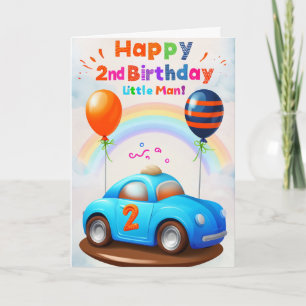 Cartão Segundo aniversário Feliz