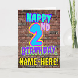 Cartão segundo aniversário - Ótima aparência inspirada no