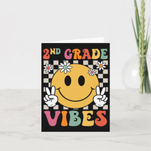 Cartão segundo Grau Vibes Raparigas Sorriso Retroativo Eq