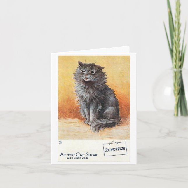 Cartão Segundo Prêmio @ Cat Show de Louis Wain (Frente)