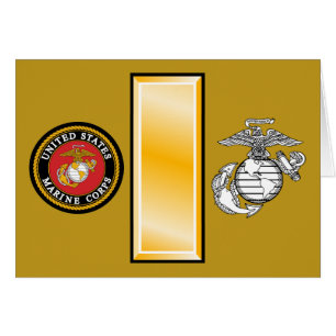 Cartão Segundo Tenente 0-1 do USMC 2nd