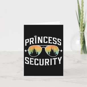 Cartão segurança da princesa aniversário pai irmão castel