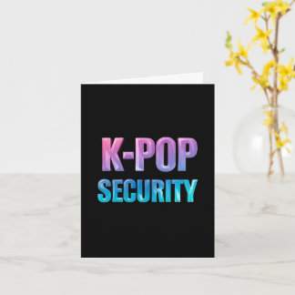 Cartão Segurança do K-Pop Concerto de Música Pop Coreana