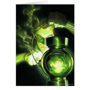 Cartão Segurando a Lanterna Verde