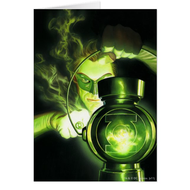 Cartão Segurando a Lanterna Verde (Frente)