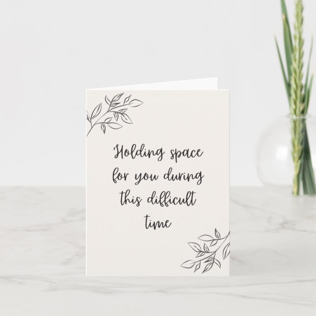 Cartão Segurando o espaço durante momentos difíceis, cor  (Frente)