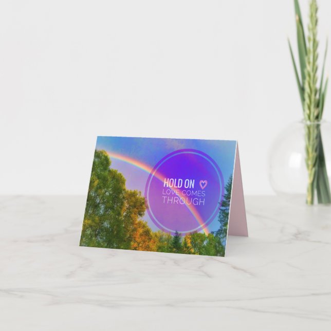 CARTÃO SEGURE A <3ORI RAINBOW SMALL GREETING CARD (Frente)