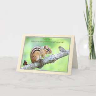 Cartão Segure bem as pequenas coisas: Chipmunk