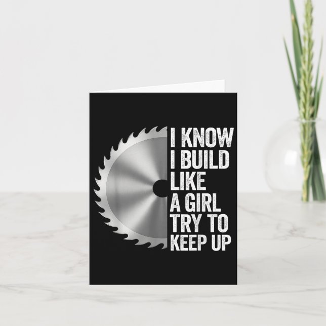 Cartão Sei Que Construí Como Uma Garota Tentando Continua (Frente)
