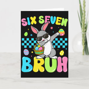 Cartão Seis Sete 67 Bunny Rabbit Para Crianças Meninas Me