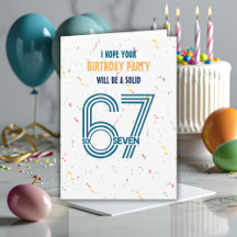 Seis Sete 6 7 Aniversário Menino Confetes Colorido