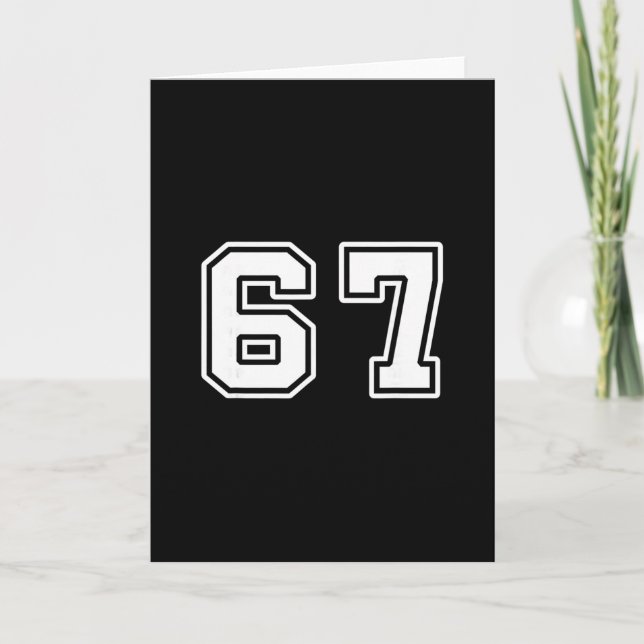 Cartão Seis Sete 6 7 Meme 67  (Frente)