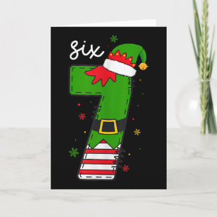 Cartão Seis Sete 6 7 Meme Papai Noel Natal Número 67 