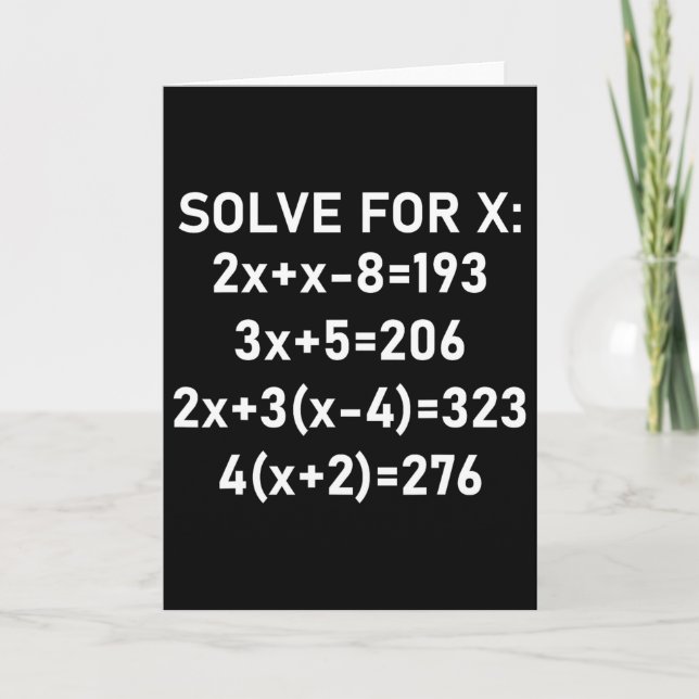 Cartão Seis Sete Meme Matemática Álgebra Piada Resolva Pa (Frente)