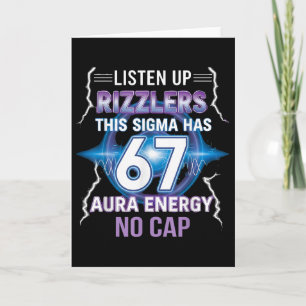 Cartão Seis Sete Prestem Atenção Rizzlers Este Sigma Tem