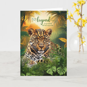 Cartão Seja a Leopardo em um Mundo Cheio de Cópias