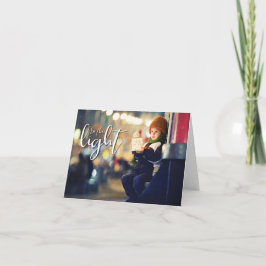 Cartão Seja a Luz, Rapaz com Lanterna