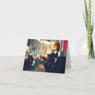 Cartão Seja a Luz, Rapaz com Lanterna