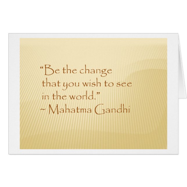 Cartão Seja a mudança (Frente Horizontal)