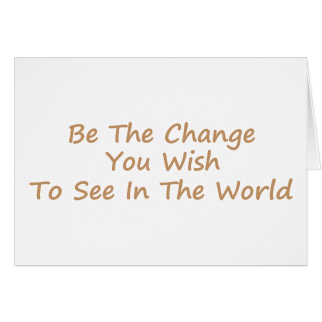 Cartão Seja a mudança amarela (Frente Horizontal)