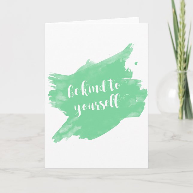 Cartão Seja amável a o senhor mesmo aguarela (Frente)