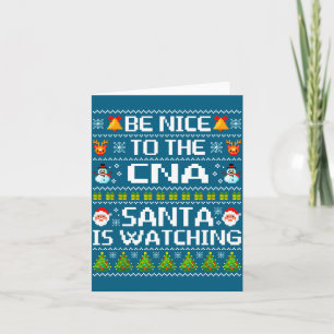 Cartão Seja Bom Para O Cna Papai Noel Está Observando Nat