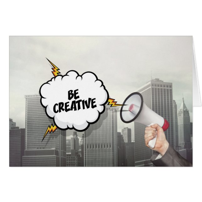 Cartão Seja criativo (Frente Horizontal)