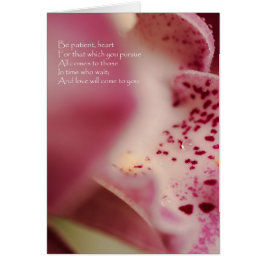 Cartão Seja Doente Coração - Orquídea