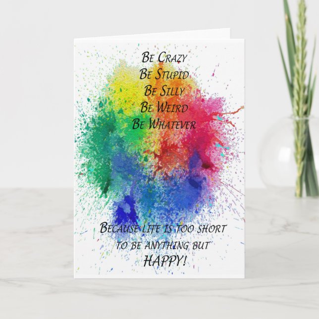 Cartão Seja Feliz (Frente)