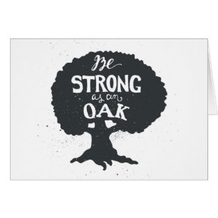 Cartão Seja forte como um carvalho