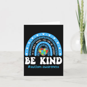 Cartão Seja gentil com o Autismo Quebra-cabeça de consciê