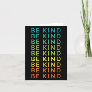 Cartão Seja gentil com o Rainbow Graphic Inspirational Ha