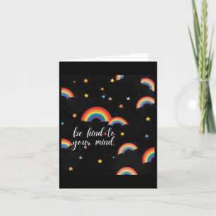 Cartão Seja gentil Com Sua Mente, Rainbow Sticker
