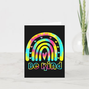 Cartão Seja gentil Tie Dye Rainbow gentileza Autismo Cons