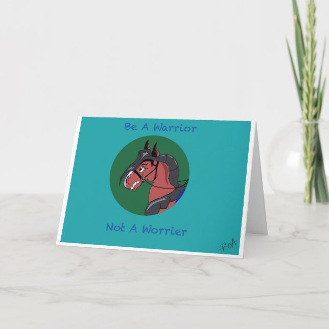 Cartão Seja mais preocupada que não seja uma placa de cav (Frente)