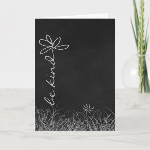 Cartão Seja margarida amável no quadro preto